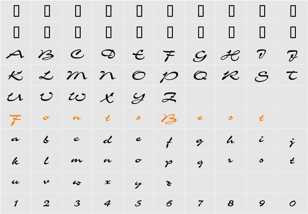 Scheherezade Character Map