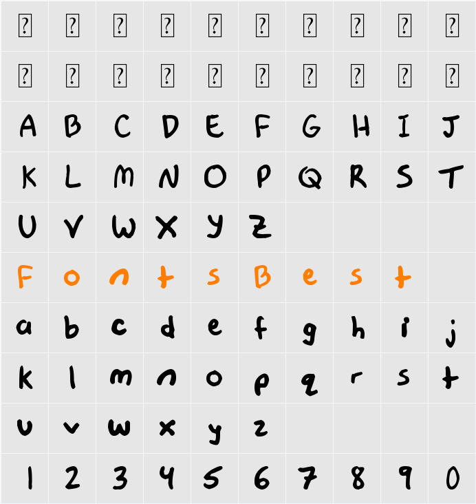 this font is not a typeface Character Map