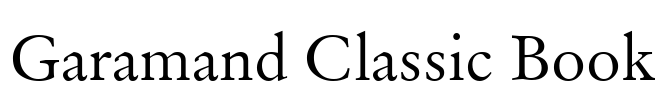 Garamand Classic Book Font Image