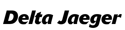 Delta Jaeger Font Image