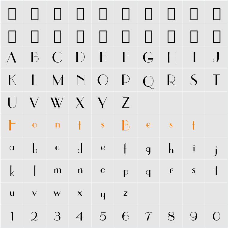 209-CAI978 Character Map