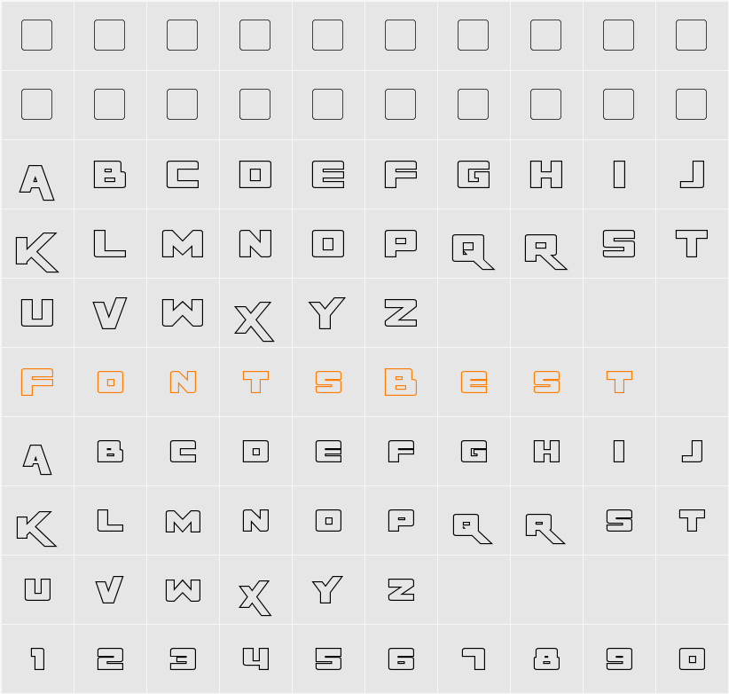 Rapier Zero Hollow Character Map