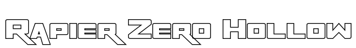 Rapier Zero Hollow Font Image