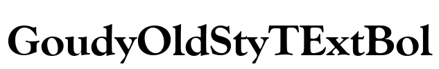 GoudyOldStyTExtBol Font Image