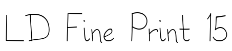 LD Fine Print 15 Font Image