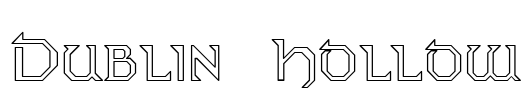 Dublin Hollow Font Image