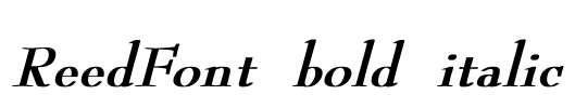 ReedFont bold italic Font Image