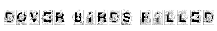 Dover Birds Filled Font Image