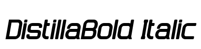DistillaBold Italic Font Image