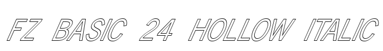 FZ BASIC 24 HOLLOW ITALIC Font Image