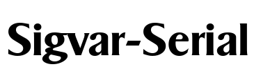 Sigvar-Serial Font Image
