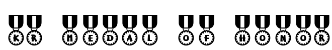 KR Medal Of Honor Font Image