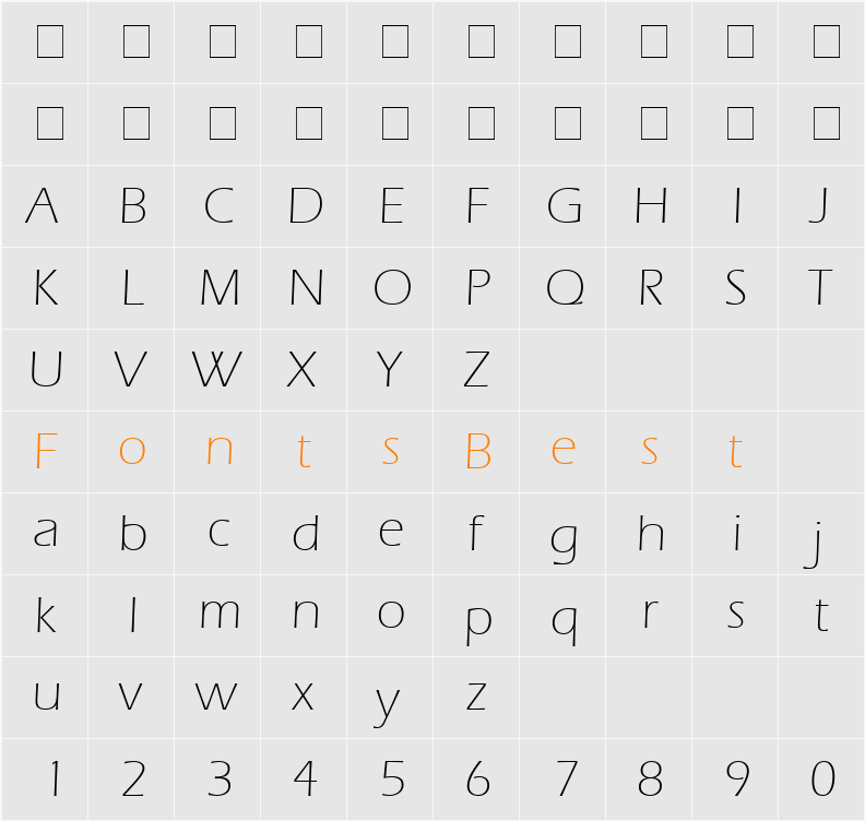 Speedo Light SSi Character Map