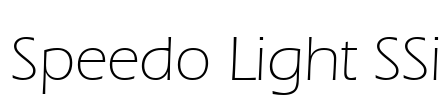 Speedo Light SSi Font Image
