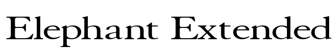Elephant Extended Font Image