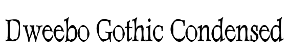 Dweebo Gothic Condensed Font Image