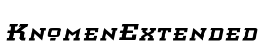 KnomenExtended Font Image