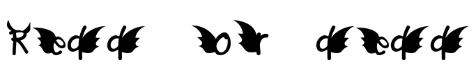 Redd or dedd Font Image
