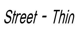 Street - Thin Font Image