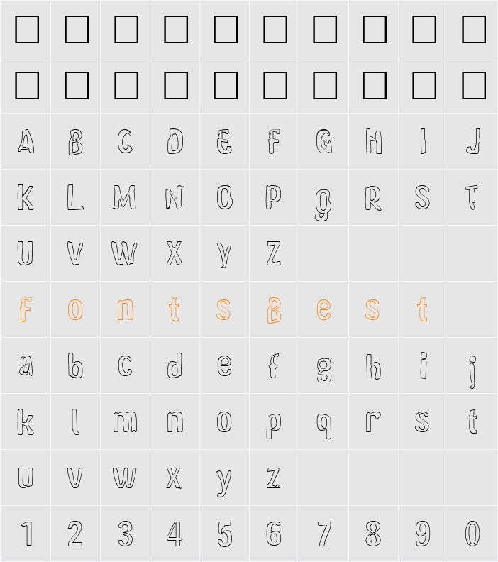 258-CAI978 Character Map