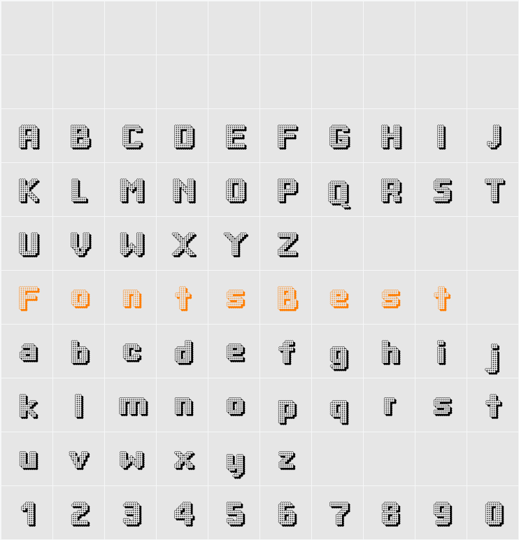 DottyShadow Character Map