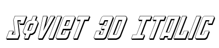 Soviet 3D Italic Font Image