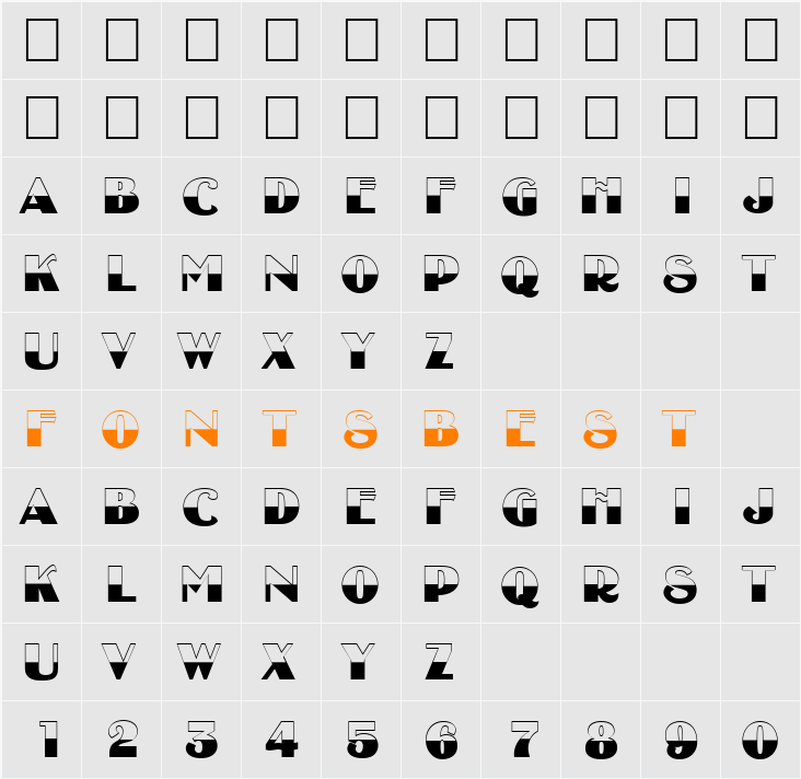 a_UncleyTitulB&W Character Map