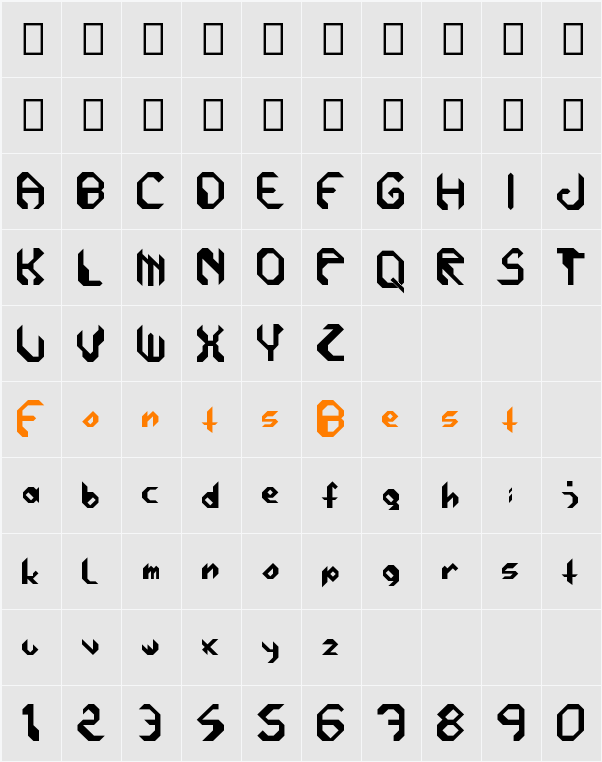 vAonom Character Map