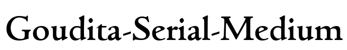 Goudita-Serial-Medium Font Image