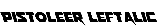 Pistoleer Leftalic Font Image