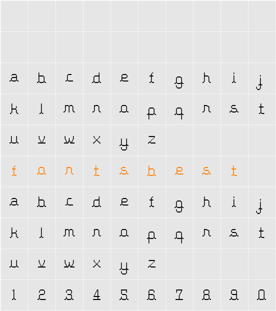 Please hold the line Character Map
