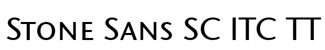 Stone Sans SC ITC TT