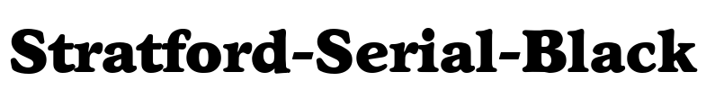 Stratford-Serial-Black Font Image