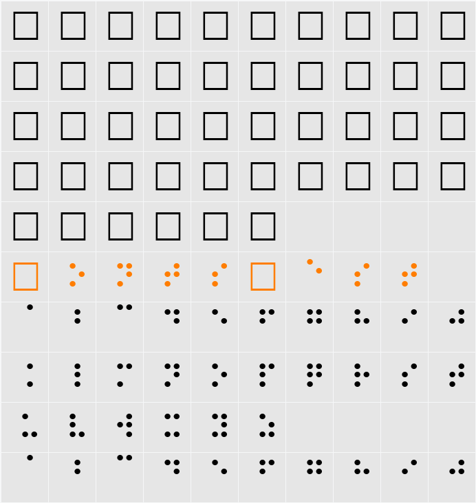 Braille Character Map
