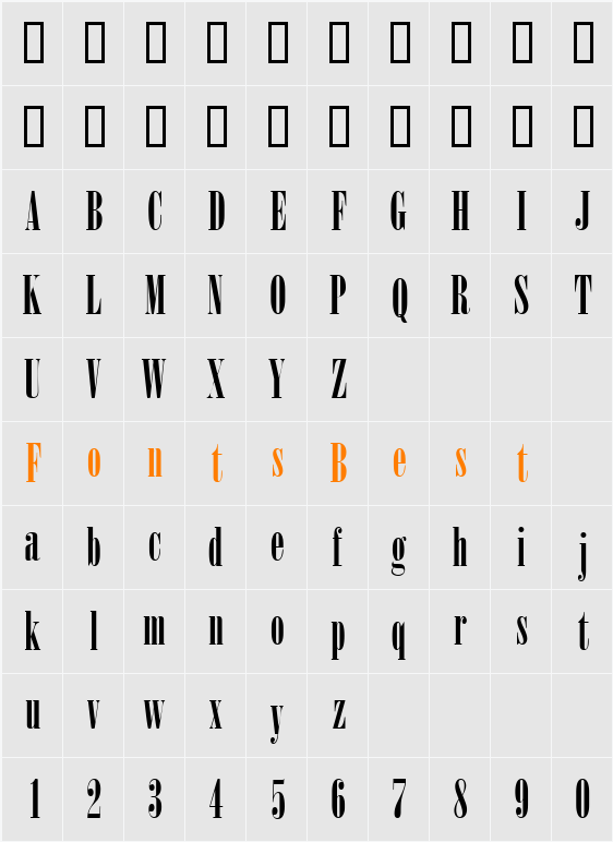 WinsomSSK Character Map
