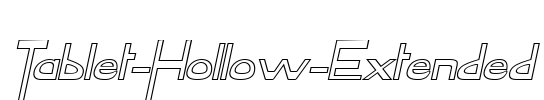 Tablet-Hollow-Extended Font Image