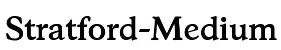Stratford-Medium Font Image