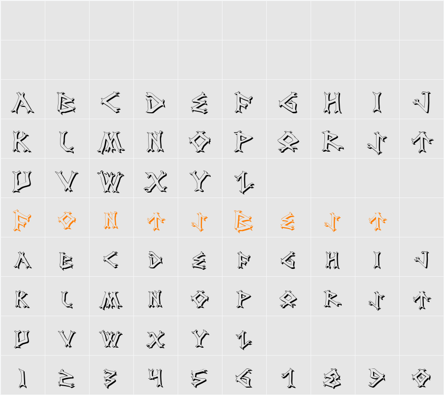 Dragon Order Shadow Character Map