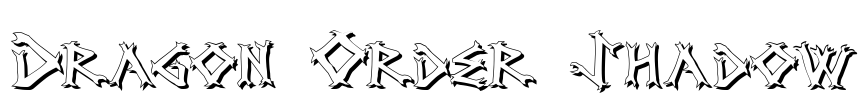 Dragon Order Shadow Font Image