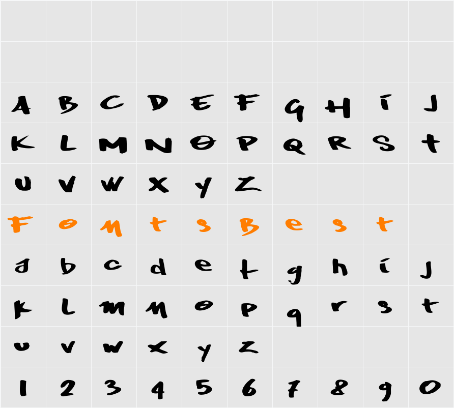 Wrktag Character Map