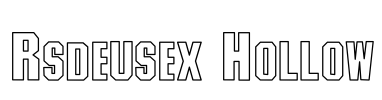 Rsdeusex Hollow Font Image
