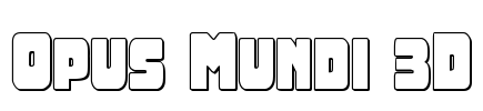 Opus Mundi 3D Font Image