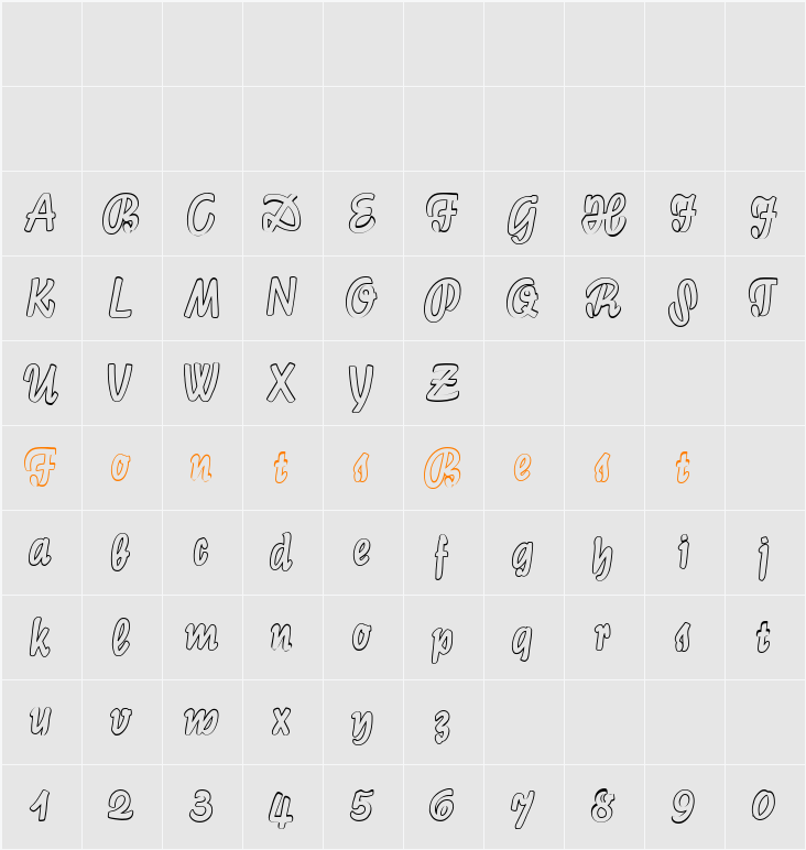 Lichte Graphic CAT Character Map