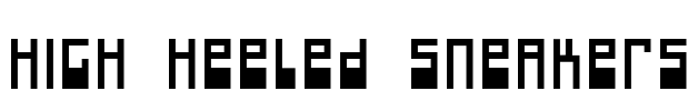 high heeled sneakers Font Image