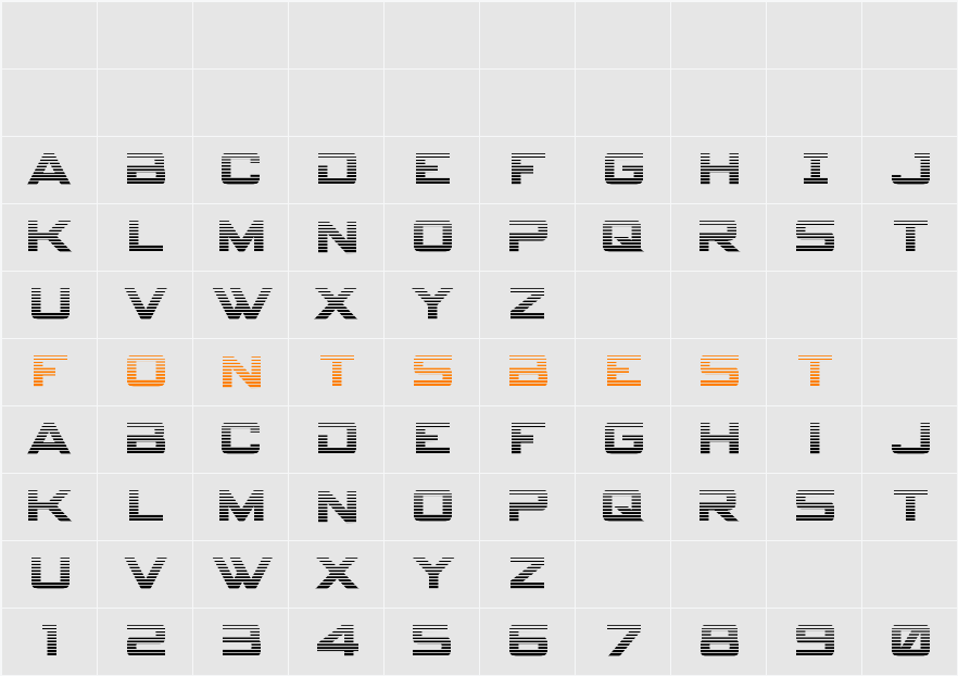 Spy Agency Gradient Character Map