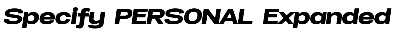 Specify PERSONAL Expanded Font Image