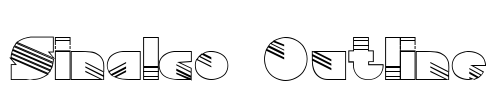 Sinalco Outline Font Image