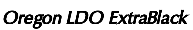 Oregon LDO ExtraBlack Font Image