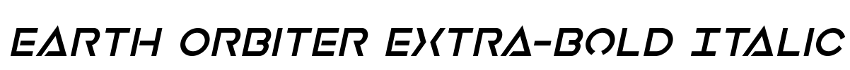 Earth Orbiter Extra-Bold Italic