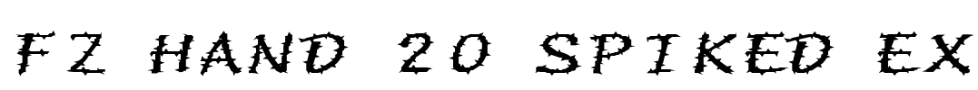 FZ HAND 20 SPIKED EX Font Image